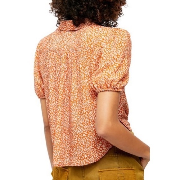 ✨NEW✨ Free People ✧ “Celia” Burnt Orange Tie-Hem Blouse - Picture 3 of 12